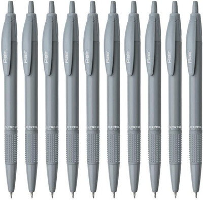 FLAIR X-Trek Retractable Mechanism 0.7mm Ball Pen with Extra Large Ink Tank Refill Ball Pen(Pack of 2, Ink Color - Black)