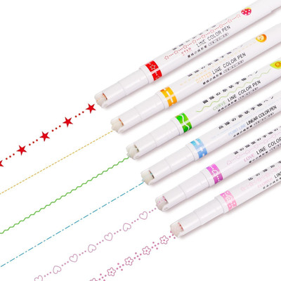 MILLOR Curve Colorful Highlighter Fineliner Pen(Pack of 6, Ink Color - Multicolor)