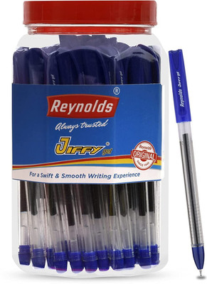 Reynolds Jiffy Gel Pen(Pack of 50, Ink Color - Blue)