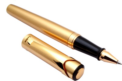 Ledos 166 Seltos Full Satin Gold Metal Body Roller Ball Pen(Blue Refill)