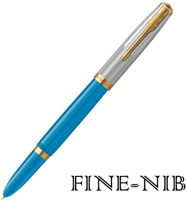 PARKER 51 TURQUOISE GT FOUNTAIN PEN – FINE NIB Fountain Pen(Ink Color - Blue)