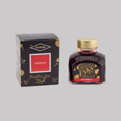 DIAMINE VERMILLION 80 ML Ink Bottle(Ink Color - VERMILLION)
