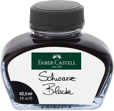 FABER-CASTELL FOUNTAIN PEN INK 62.5ML BOTTLE – BLACK Ink Bottle(Ink Color - Black)
