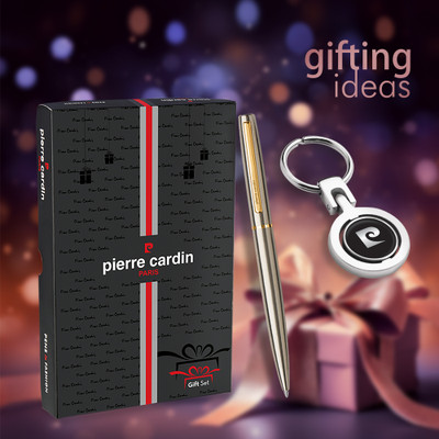 PIERRE CARDIN Monza Ball Pen with Key chain Pen Gift Set(Pack of 2, Ink Color - Blue)