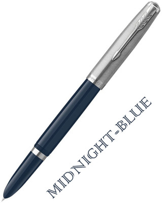 PARKER 51 Midnight Blue Resin CT Fountain Pen – Medium Nib Fountain Pen(Ink Color - Blue)