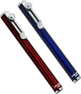 auteur Set Of 2 Collectors Choice Red & Blue Color Slide Out, Metal Body Ball Pen(Pack of 2, Ink Color - Blue)