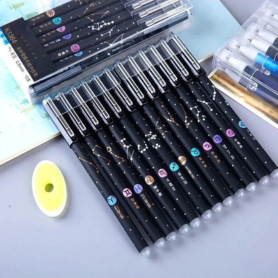 fixer Erasable pen Pen Gift Set Ball Pen(Pack of 12, Ink Color - Blue)