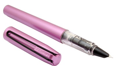 Ledos Yiren 6021 Voyager Purple Body Black Wired Clip Fine Nib Fountain Pen(Ink Color - converter system)