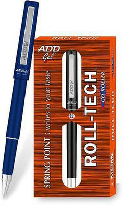 Add Gel Roll Tech Gel Pen - Blue Set of 3 Gel Pen(Pack of 3, Ink Color - Blue)