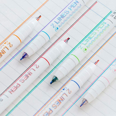 Timbktoo double line pens Gel Pen(Ink Color - Multicolor)