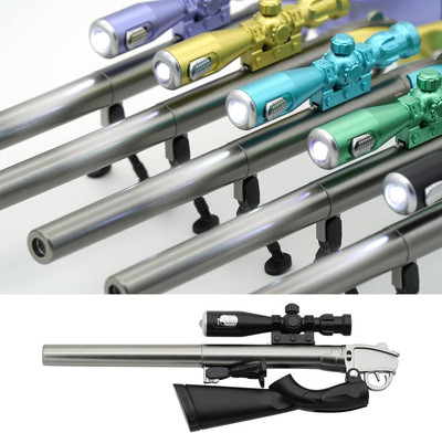 apcatio Interesting Sniper Gun Pens Gun Shape LED Light Gel Ink Multi-function Pen(Pack of 3, Ink Color - Blue)