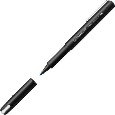 Stabilo dr!ver Premium Felt-Tip Pen | 0.8mm | Comfotable Writing Fineliner Pen(Ink Color - Blue)