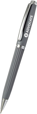 UJJi Lawyer Logo with Lining Pattern Design Grey Colour with Chrome Plated Clip Ball Pen(Ink Color - Blue )