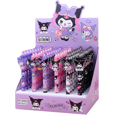 Pinapesfashion Kuromi Gel Pen Supplies Stationery Gift Random Pen of 6 Ball Pen(Pack of 6, Ink Color - Black)