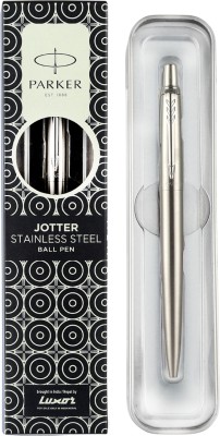 PARKER Jotter Stainless Steel Chrome Trim Ball Pen(Blue)