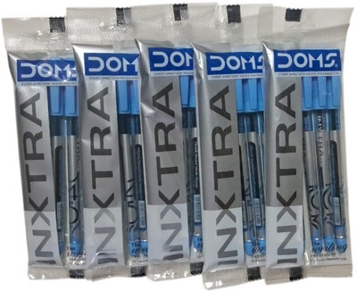 DOMS 5 Ball Pen(Pack of 25, Ink Color - Blue)