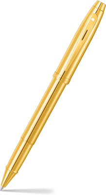 SHEAFFER 100 Series Glossy Gold Barrel Roller Ball Pen(Ink Color - Black)