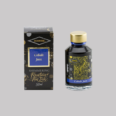 DIAMINE COBALT JAZZ SHIMMER 50 ML Ink Bottle(Ink Color - JAZZ)