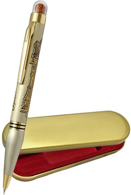 UJJi Shri Balaji Lord Carved Antique Brass pen with Rudraksh Mounted Ball Pen(Ink Color - Blue)