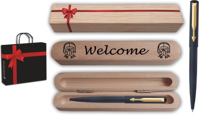 PARKER Vector Matte Black GT Ball Pen with Welcome Gift Box and Bag Pen Gift Set(Blue)