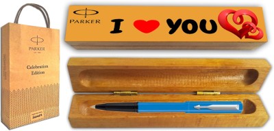 PARKER BETA NEO Blue CT BP With Wooden Thank You Wishing Gift Box and Gift Bag Ball Pen(Ink Color - Blue)