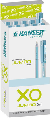 HAUSER Hauser XO Jumbo Gel Pack of 10 Pen Blue Ink Gel Pen(Pack of 10, Ink Color - Blue)