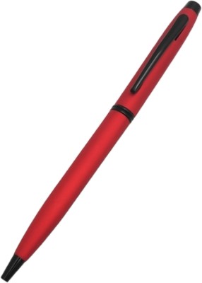 auteur Iris Sleek Red Metal Body, Black Trims, Matte Finish - Perfect for Prolonged Use Ball Pen(Blue)