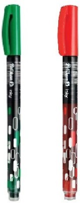 Pelikan Inky Ink Pen Roller Ball Pen(Pack of 2, Green, Red)