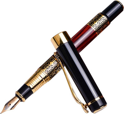 KIDWILL Luxury Fountain Pen Set - Medium Extra Fine Nib, Gift Box Fountain Pen(Ink Color - Gold, Maroon, Black)