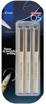 PILOT Hi-Techpoint 05 Super Value Blue Roller Ball Pen(Pack of 3)