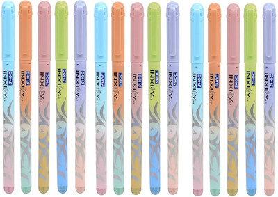 DOMS Inxify Plus Ballpoint Pen| 0.7mm Needle Tip| ULV Ink Technology Ball Pen(Pack of 15, Ink Color - Blue)