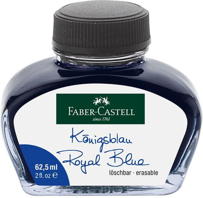 FABER-CASTELL FOUNTAIN PEN INK 62.5ML BOTTLE – ROYAL BLUE Ink Bottle(Ink Color - Blue)