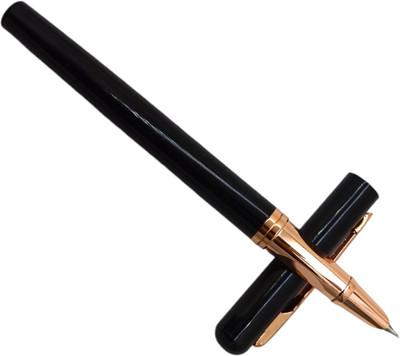 auteur Premium 5313 Black Color Slim Nib Fountain Pen Slim Metal Body With Fine Nib Fountain Pen
