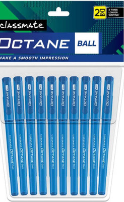 Classmate OCTANE BALL PEN Ball Pen(Pack of 10, Ink Color - Blue)