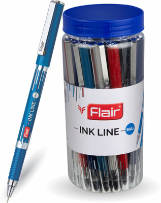 FLAIR Flair Ink Line Ball Pen Pack of 25 Ball Pen(Pack of 25, Ink Color - Blue)