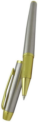 UJJi Steel with Golden Clip Roller Ball Pen(Ink Color - Blue )