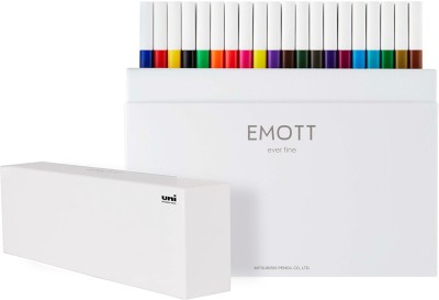 uni-ball Emott SY40 Water Based Fineliner Pens Set | Tip Size 0.4 mm | 8 Unique Color Fineliner Pen(Pack of 40, Ink Color - Multicolor)