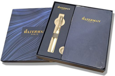 Waterman Allure Deluxe White CT Ballpoint Pen With A5 Notebook Ball Pen(Ink Color - Black)