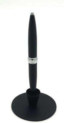 PGen Gift Set of Matt Black Designer Metal Pen, Revolving Holder & Magnetic Stand Ball Pen(Ink Color - Blue)