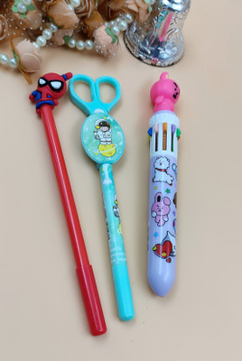 Paper Bear Avenger Unicorn Flamingo Ball Pen(Pack of 3, Ink Color - Multicolor)