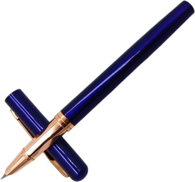 Dikawen Premium 5313 Blue Color Slim Nib Fountain Pen Slim Metal Body With Fine Nib Fountain Pen