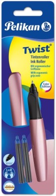 Pelikan 806305 Twist, Universal Roller Ball Pen, Girly Rose Roller Ball Pen(Ink Color - Blue)