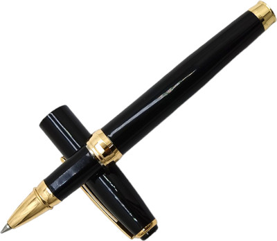 auteur Premium Power Black Roller Ball Pen Smooth Writing Fine Tip Gold Plated Roller Ball Pen(Ink Color - Blue)
