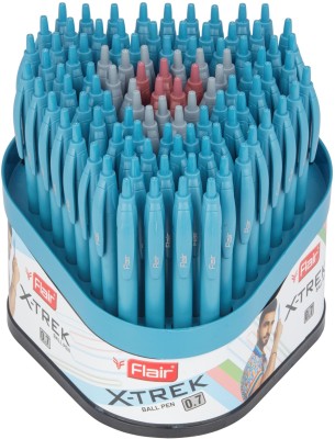 FLAIR X-Trek Ball Pen Pack of 100 Ball Pen(Pack of 100, Ink Color - Multicolor)