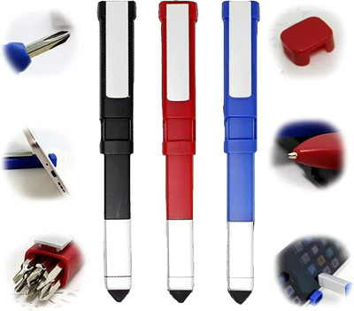 ZWEELAY Multifunction Stylus Pen, 4 in 1 Tools Pen with Phone Stand and Touch Standard Screwdriver(Pack of 1)