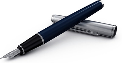 Scrikss Metropolis Navy Blue | Cartridge & Converter | Medium Nib Fountain Pen(Ink Color - Blue)