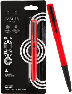 PARKER Parker Beta Neo Chrome Trim, Red Body Colour, Ideal For Professionals Ball Pen(Ink Color - Blue)