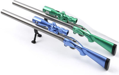 TECHNOCHITRA Machine Gun Shape Pen with LED Light Ball Pen(Pack of 2, Ink Color - Blue)