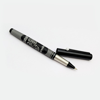 UJJi Capricorn (Makar) Designed Black Aluminum Metal Blue Ink Roller Ball Pen(Ink Color - Blue)