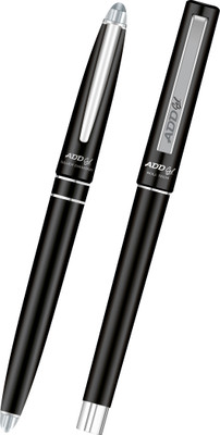 Add Gel Silver Diamond And Rolltech Roller Ball Pen(Ink Color - Black)
